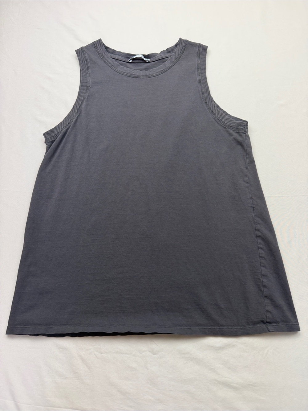 Zara Classic Sleeveless Tank Top - Charcoal Gray